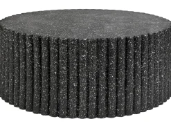Sofabord POZZA II 106 cm 106 cm Terrazzo effekt Sort terrazzo