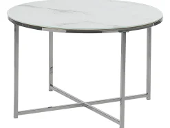 Sofabord QUINCY Hærdet glas Marmor/sølv