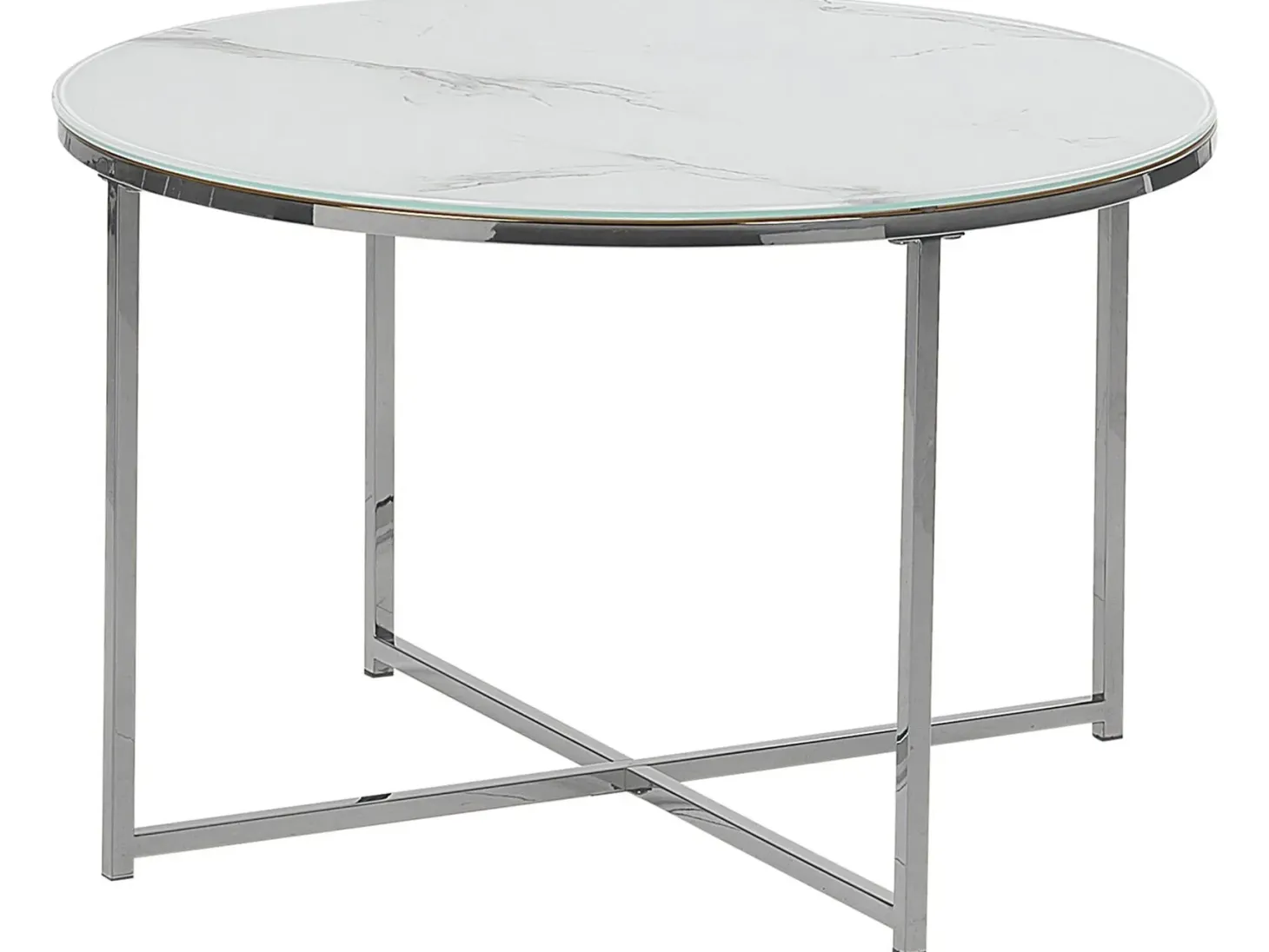 Sofabord QUINCY Hærdet glas Marmor/sølv