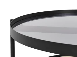 Sofabord RENO Hærdet glas Sort