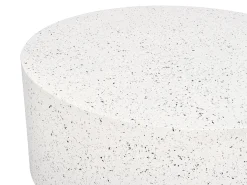 Sofabord TREZZO 90 cm 90 cm Terrazzo effekt Hvid terrazzo