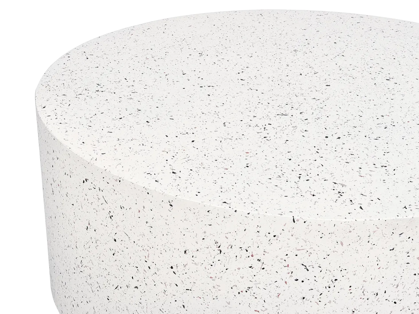 Sofabord TREZZO 90 cm 90 cm Terrazzo effekt Hvid terrazzo