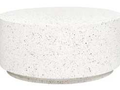 Sofabord TREZZO 90 cm 90 cm Terrazzo effekt Hvid terrazzo