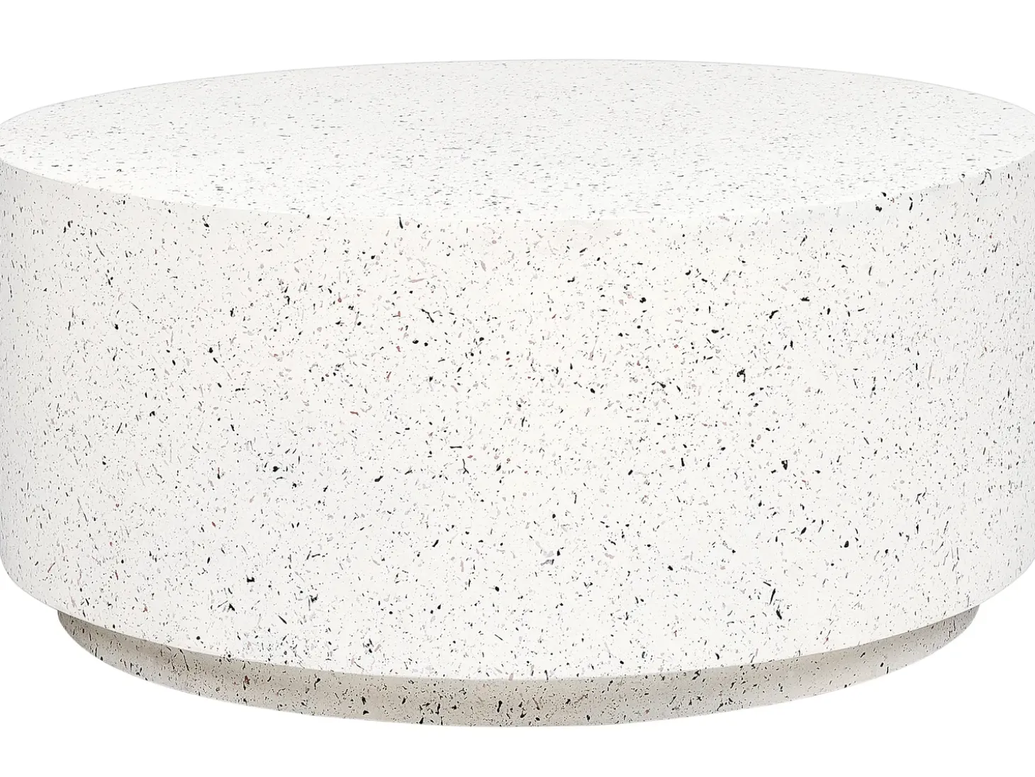 Sofabord TREZZO 90 cm 90 cm Terrazzo effekt Hvid terrazzo