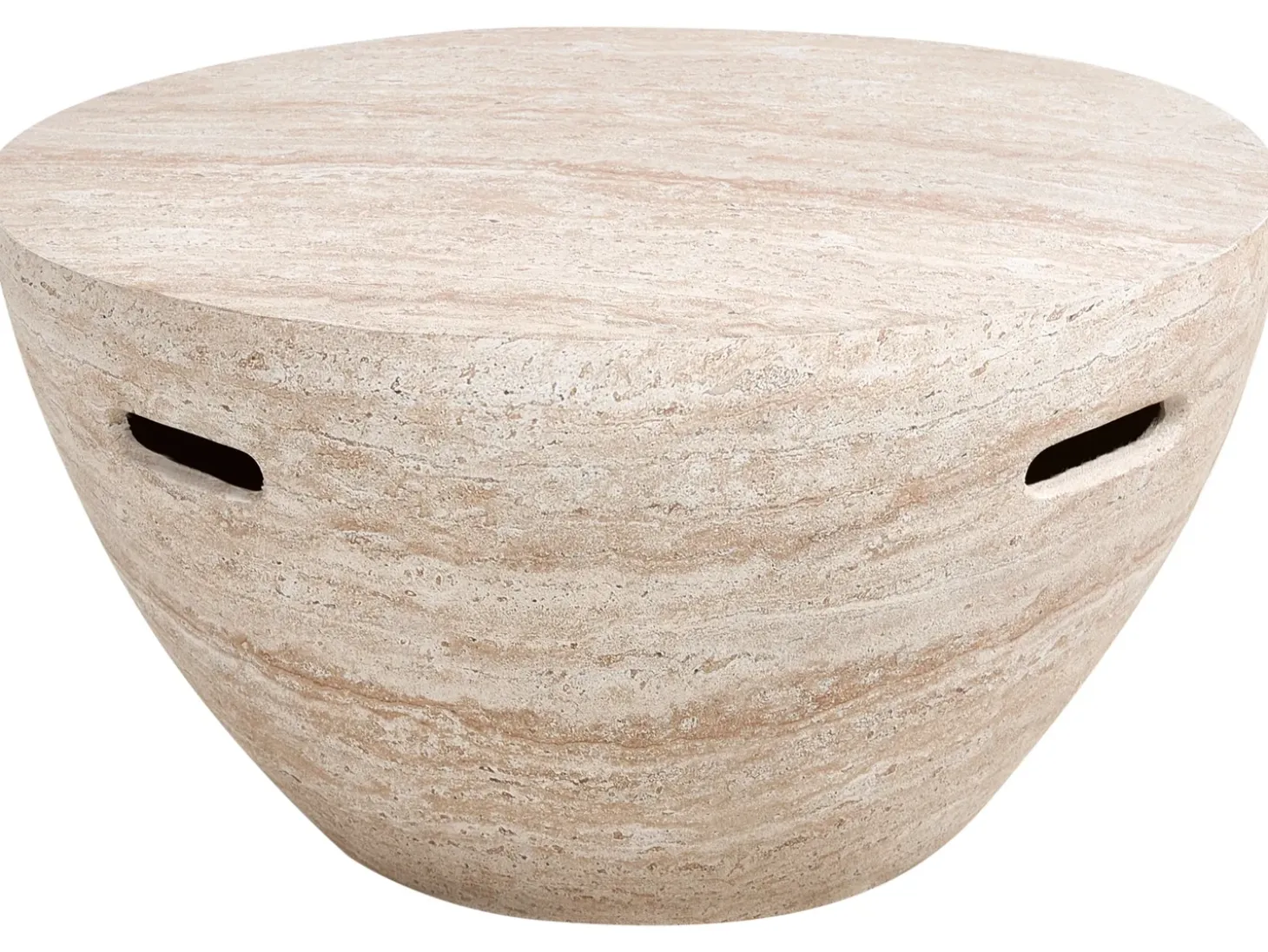 Sofabord VICARELLO 68 cm 68 cm Travertin Effekt