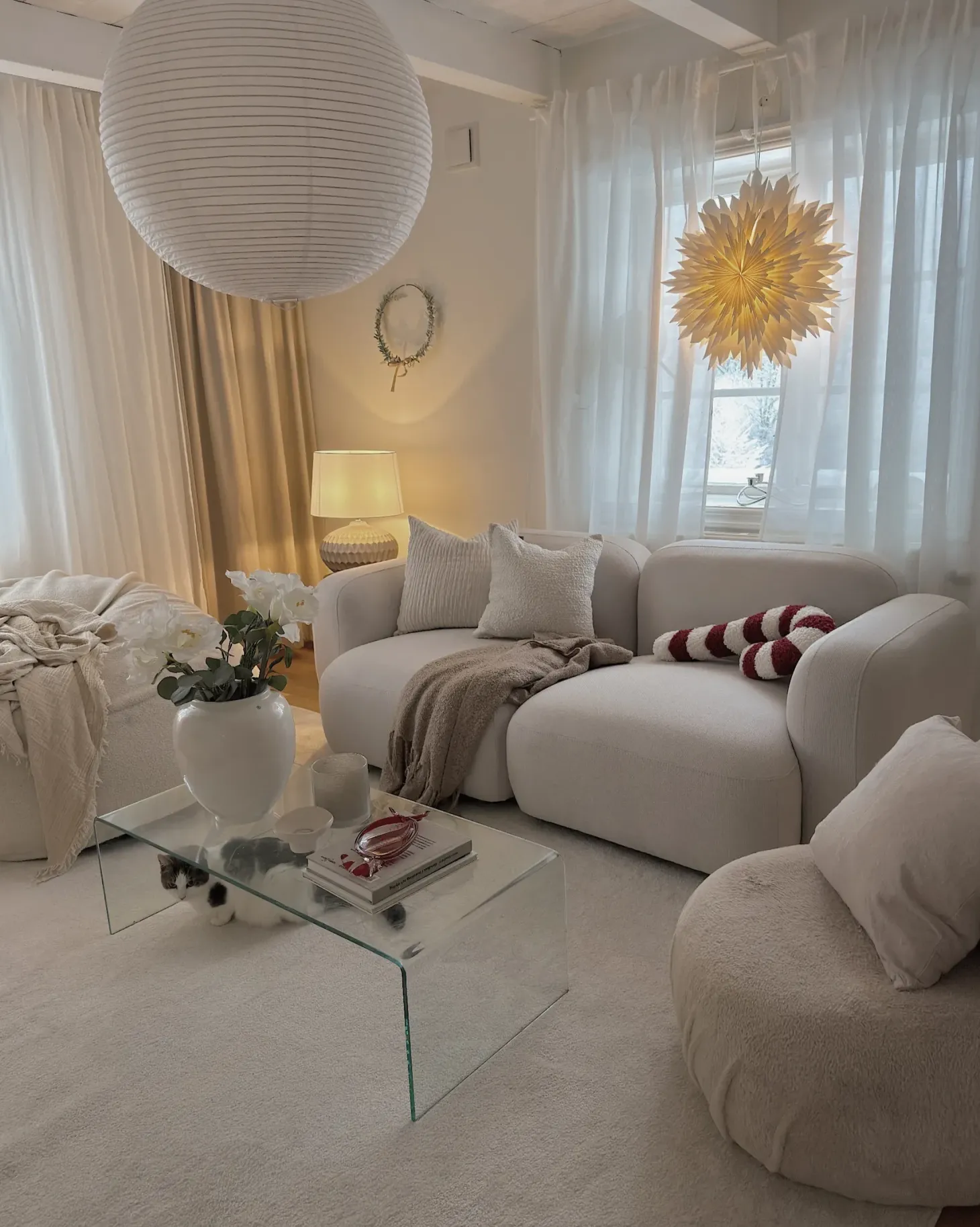 Sofa 3 personers AFOSS Lys Beige