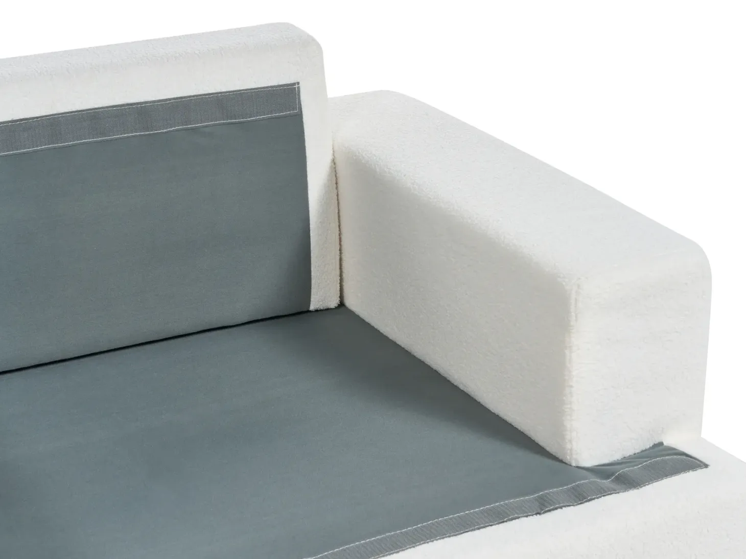 Sofa 3 personers ALLA Boucle Cremehvid
