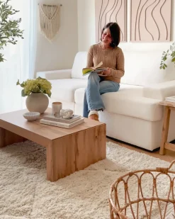Sofa 3 personers ALLA Boucle Cremehvid