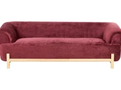Sofa 3 personers ALNOR Chenille Bordeaux