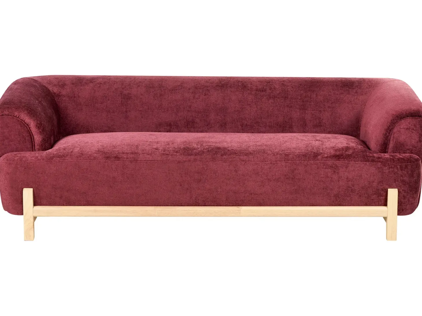Sofa 3 personers ALNOR Chenille Bordeaux