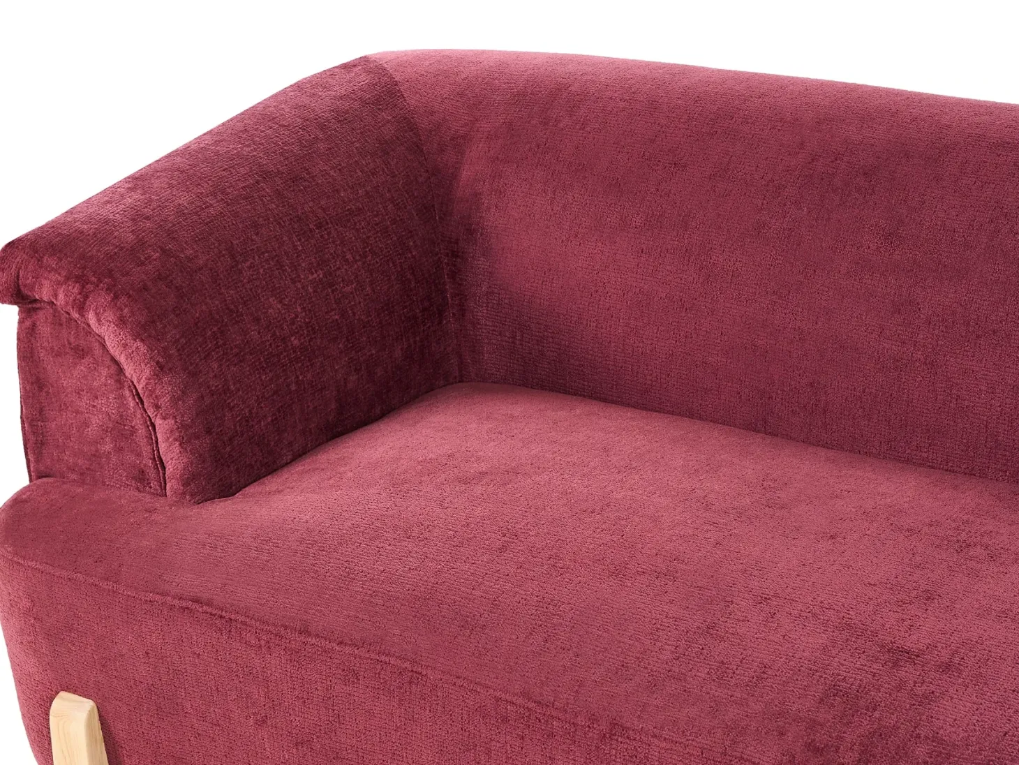 Sofa 3 personers ALNOR Chenille Bordeaux