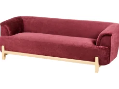 Sofa 3 personers ALNOR Chenille Bordeaux