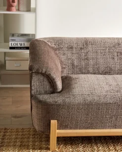 Sofa 2 personers ALNOR Chenille Brun