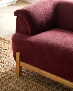 Sofa 2 personers ALNOR Chenille Bordeaux