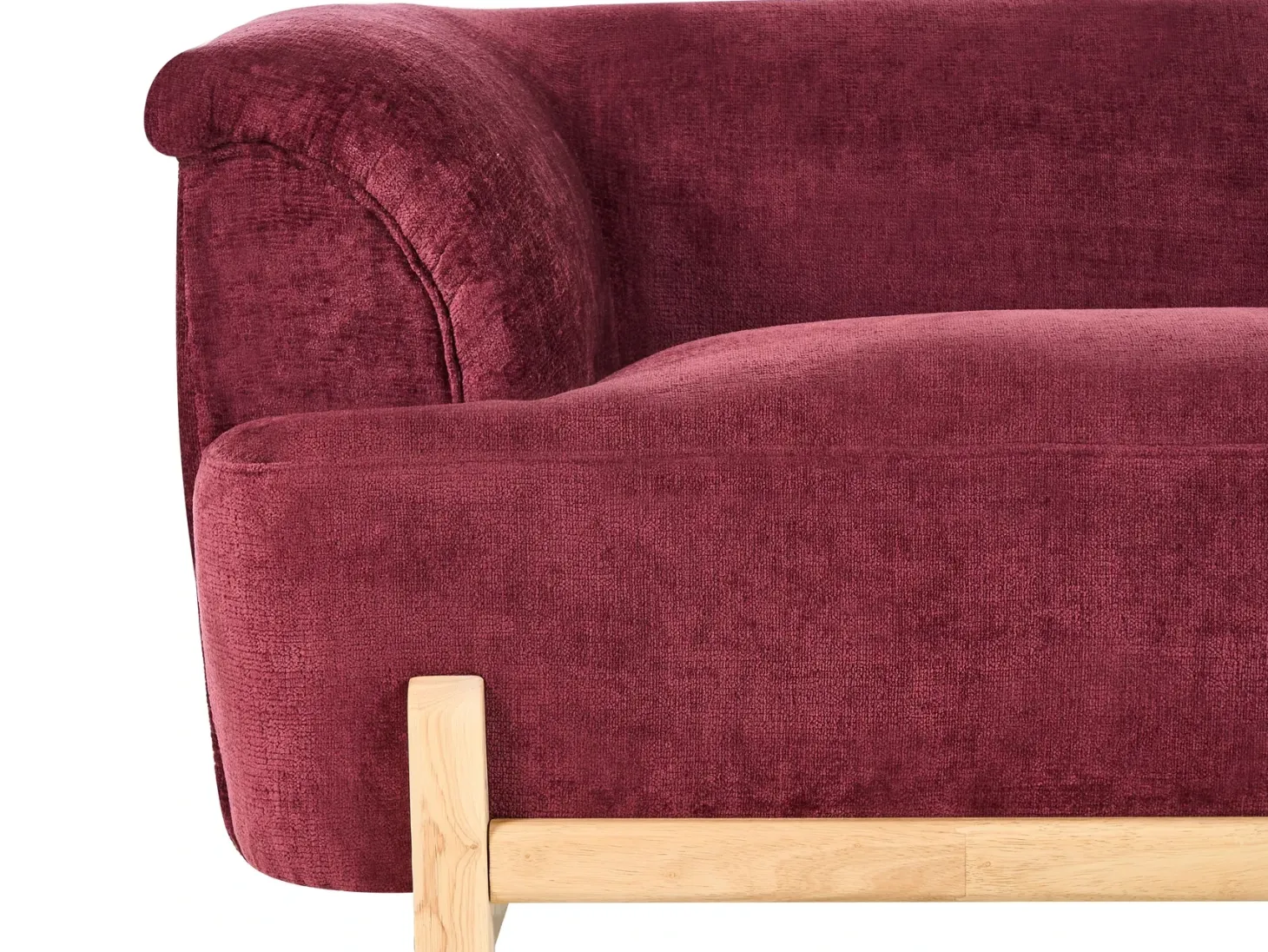 Sofa 2 personers ALNOR Chenille Bordeaux