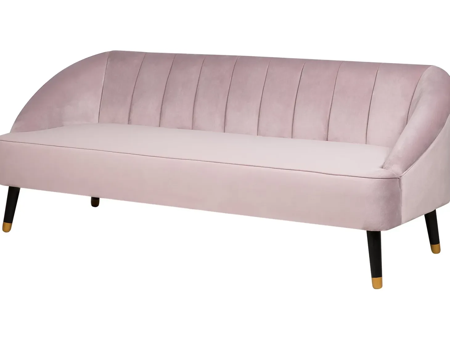 Sofa 3 personers ALSVAG Velour Lyserød