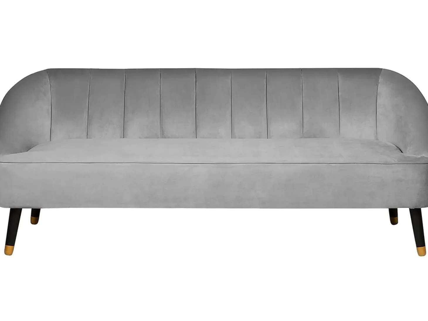 Sofa 3 personers ALSVAG Velour Lysegrå