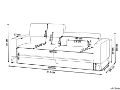 Sofa 3 personers ANGE Bordeaux