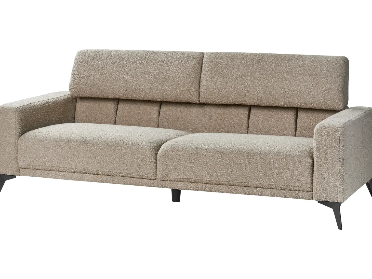 Sofa 3 personers ANGE Boucle Brungrå