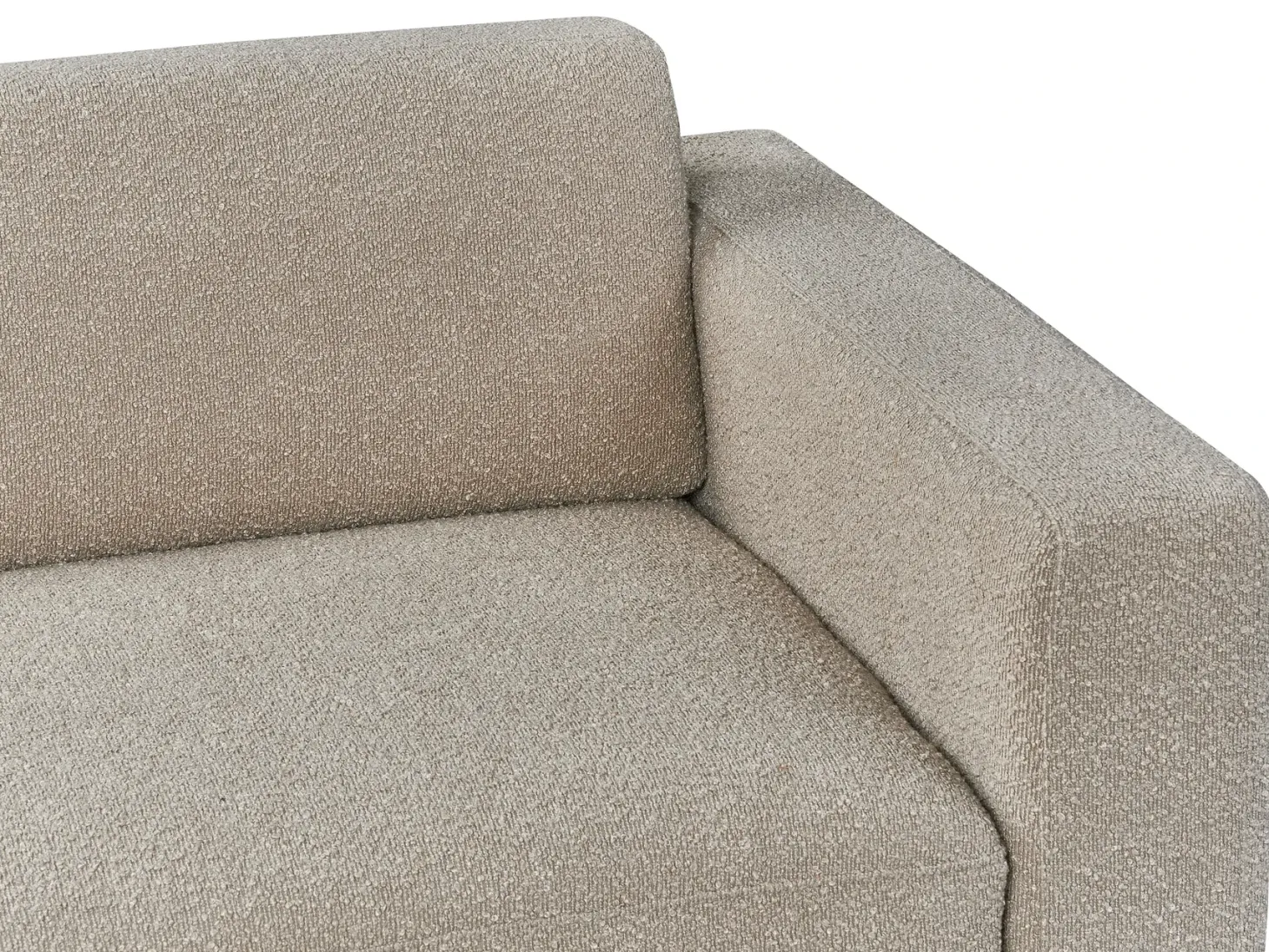 Sofa 3 personers ANGE Boucle Brungrå