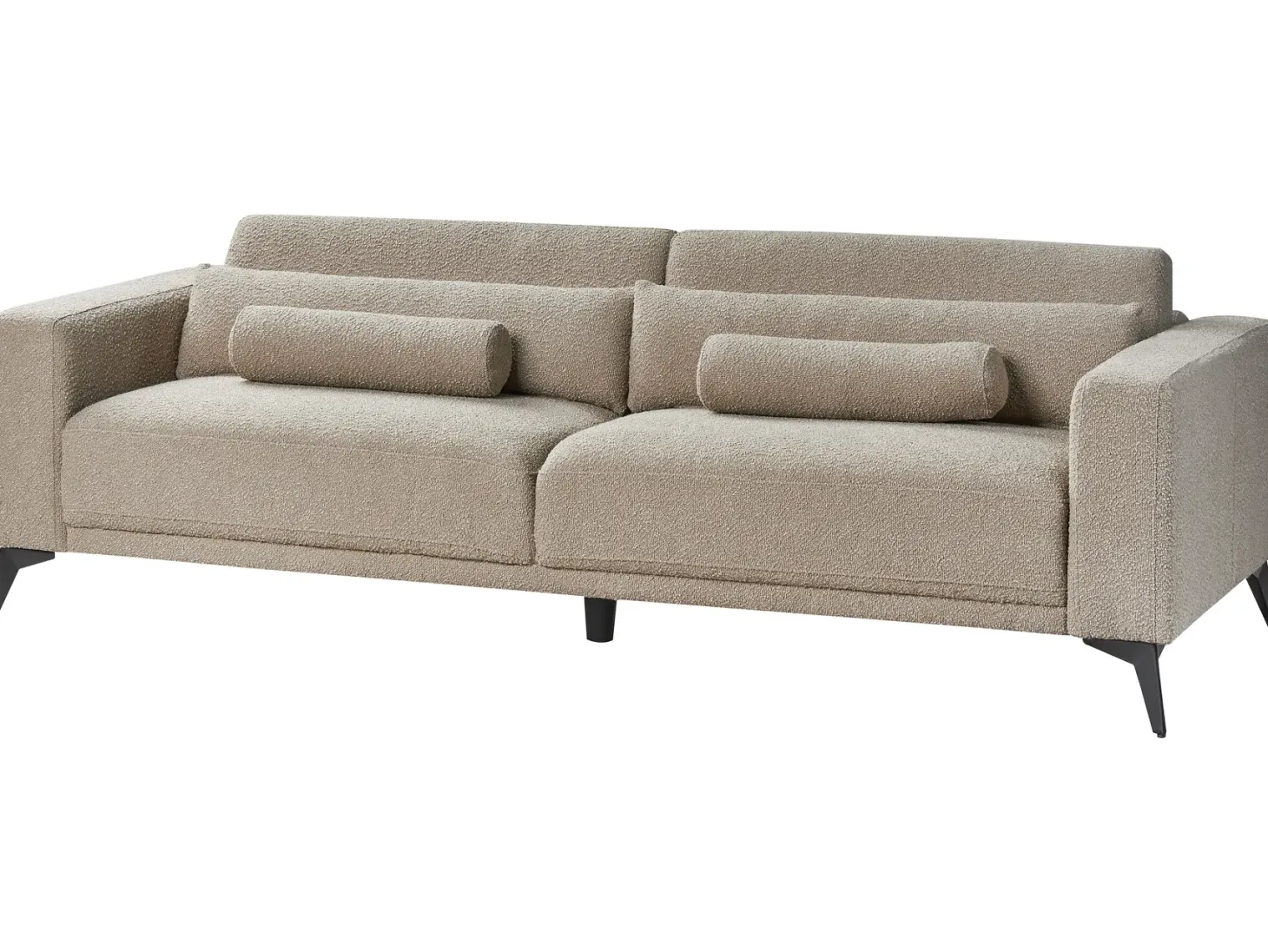 Sofa 3 personers ANGE Boucle Brungrå