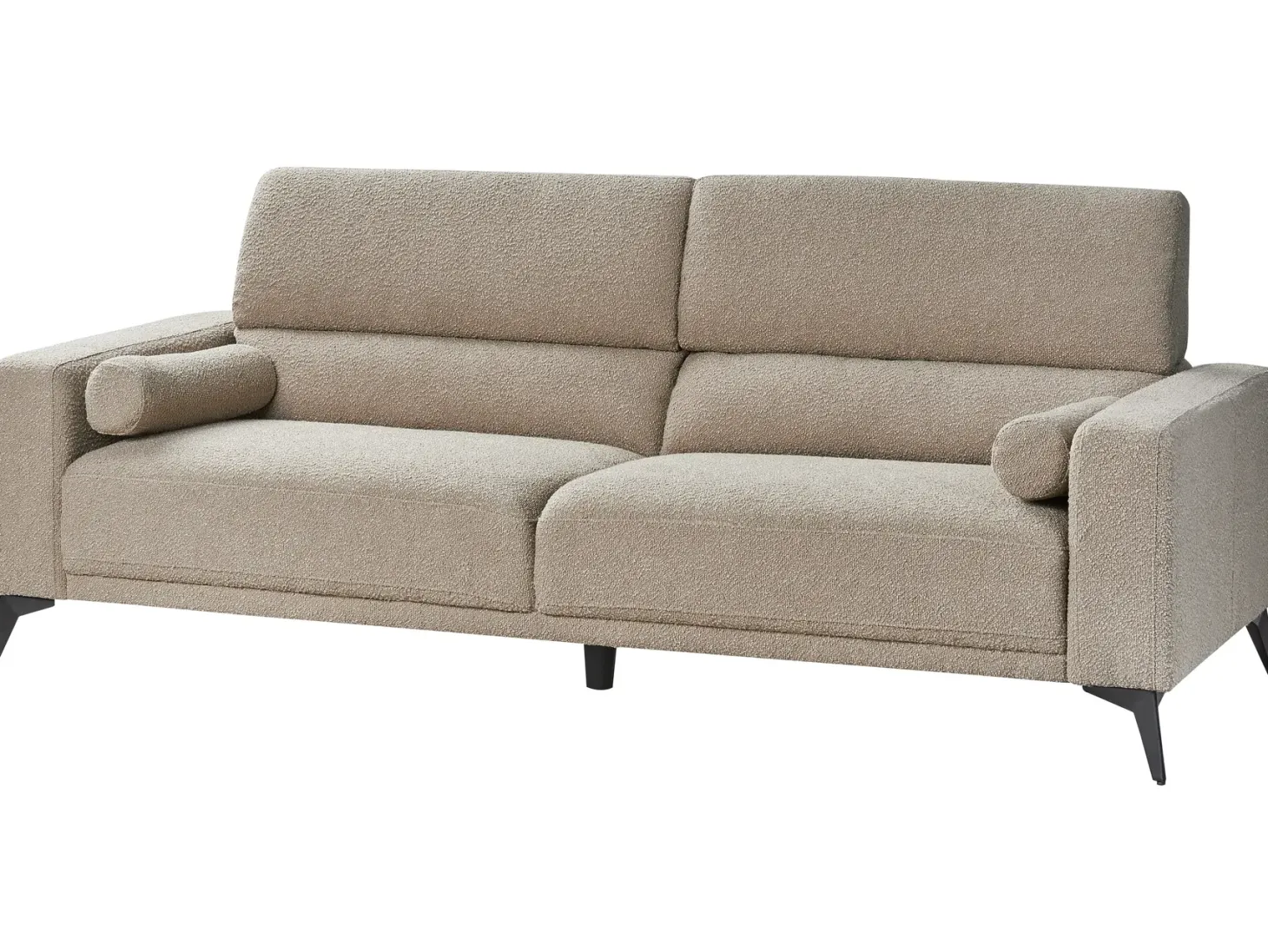 Sofa 3 personers ANGE Boucle Brungrå
