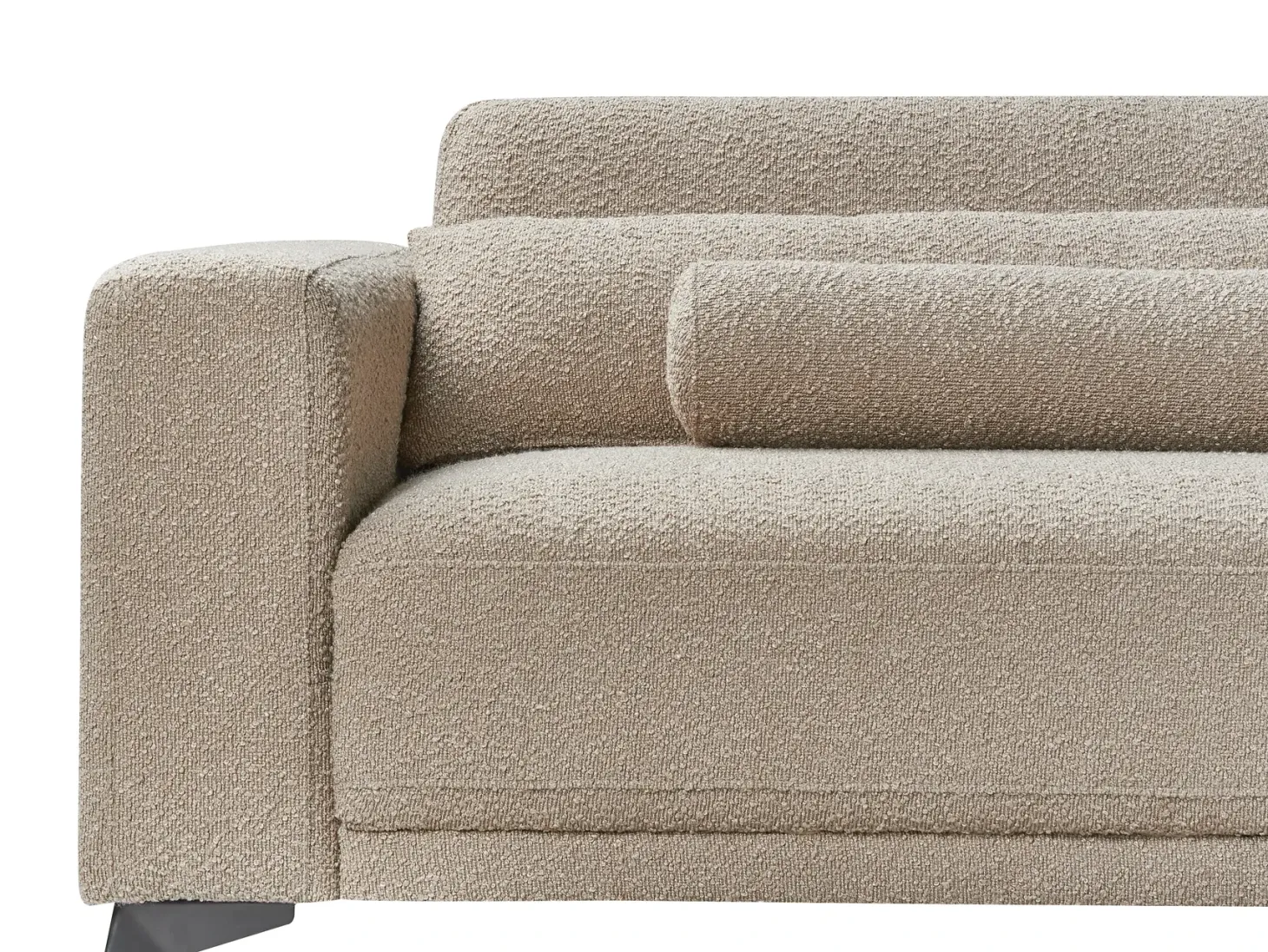 Sofa 3 personers ANGE Boucle Brungrå