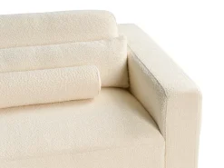 Sofa 3 personers ANGE Boucle Cremehvid