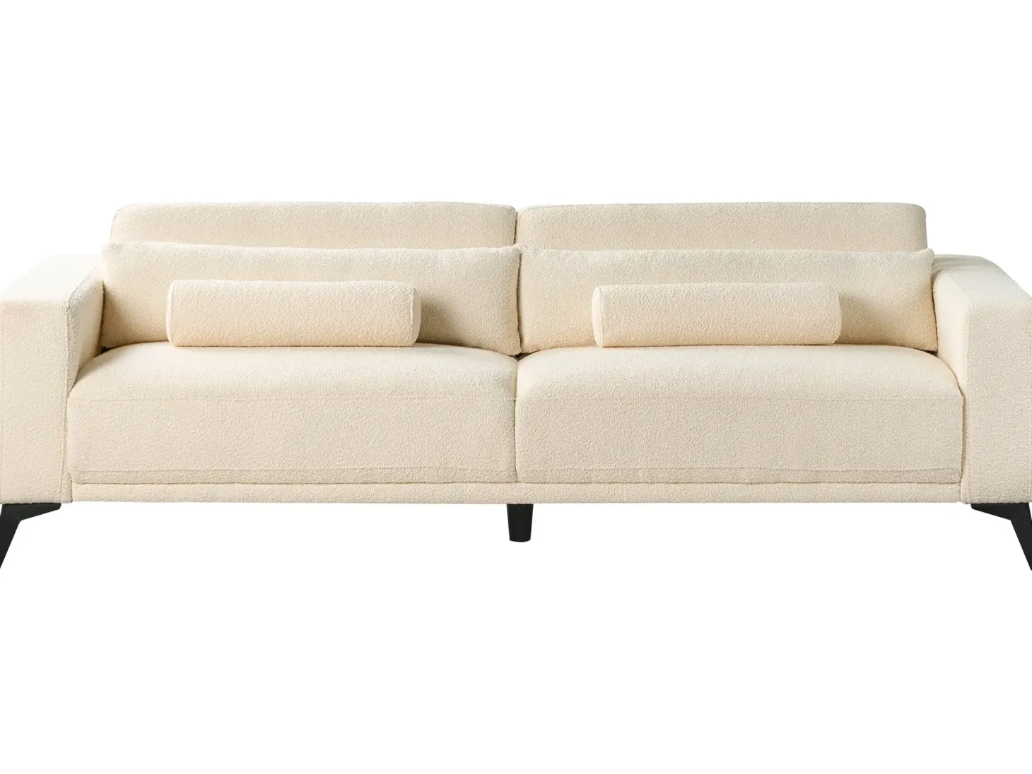 Sofa 3 personers ANGE Boucle Cremehvid