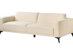 Sofa 3 personers ANGE Boucle Cremehvid