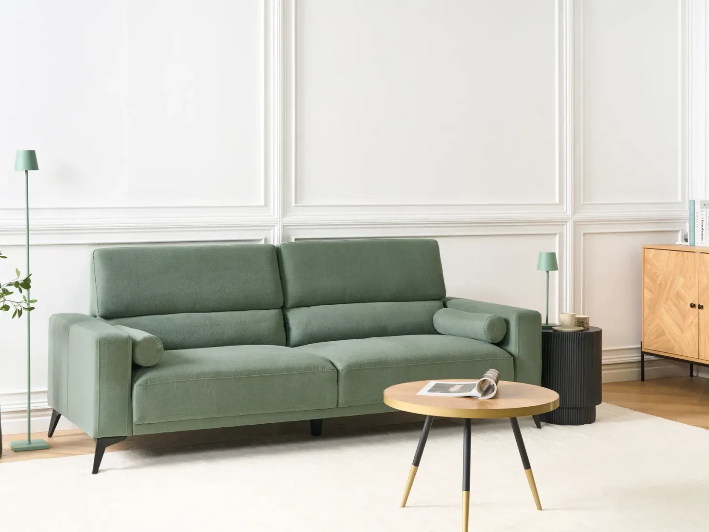 Sofa 3 personers ANGE Lysegrøn