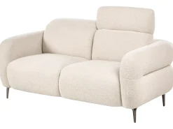 Sofa 2 personers ARTUNA Boucle Cremehvid