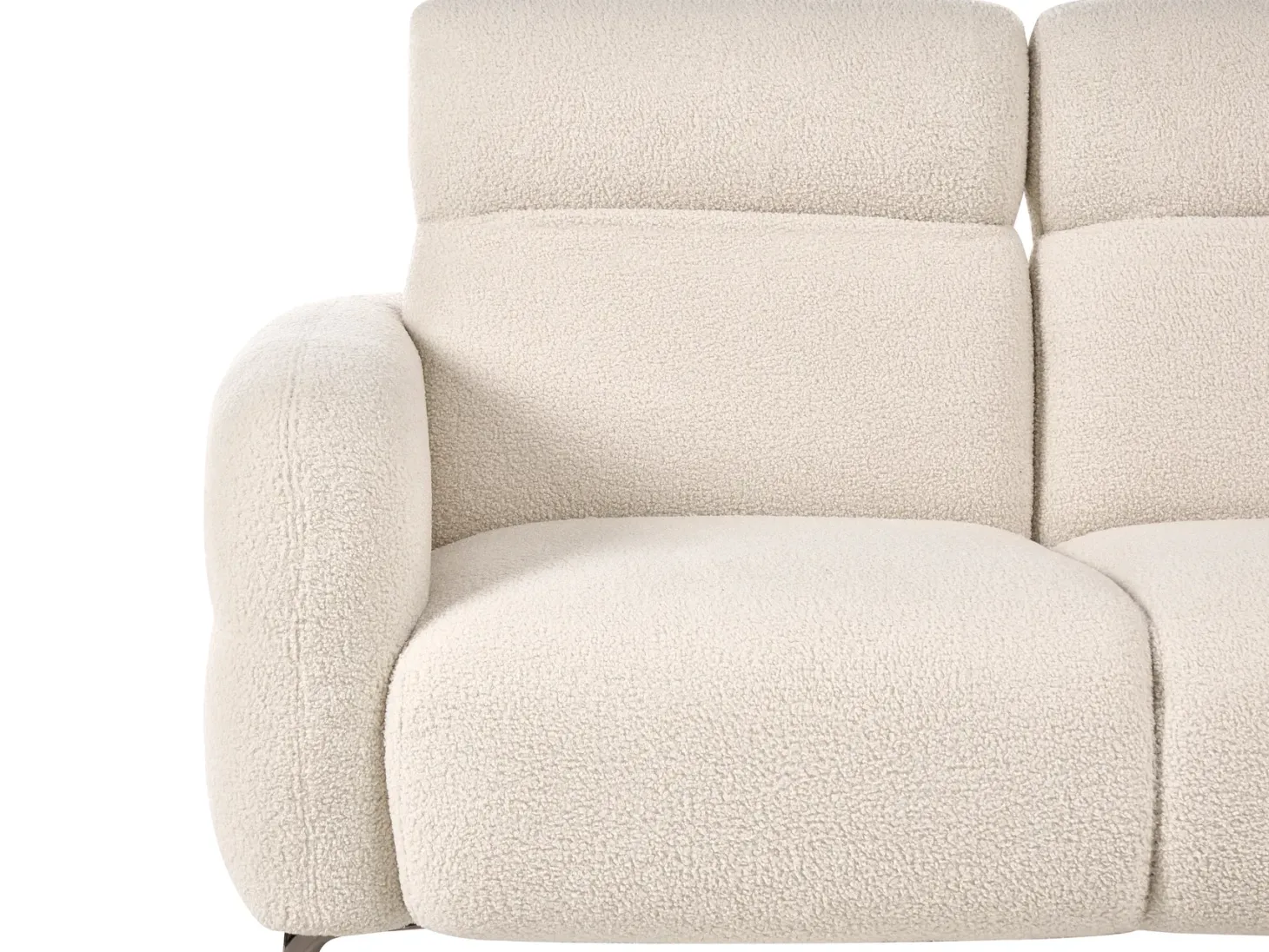 Sofa 2 personers ARTUNA Boucle Cremehvid