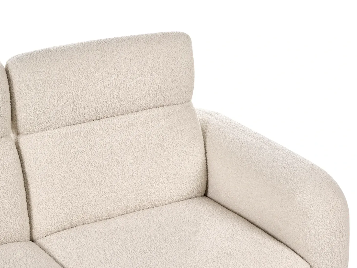 Sofa 2 personers ARTUNA Boucle Cremehvid