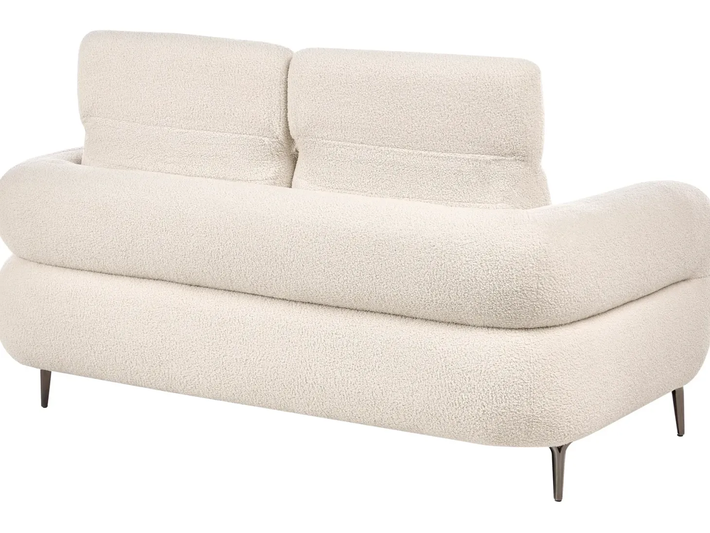 Sofa 2 personers ARTUNA Boucle Cremehvid