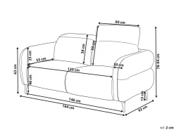 Sofa 2 personers ARTUNA Boucle Beige