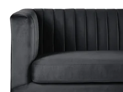 Sofa 3 personers ARVIKA Velour Sort