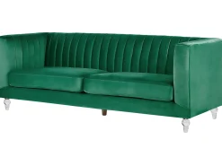 Sofa 3 personers ARVIKA Velour Grøn