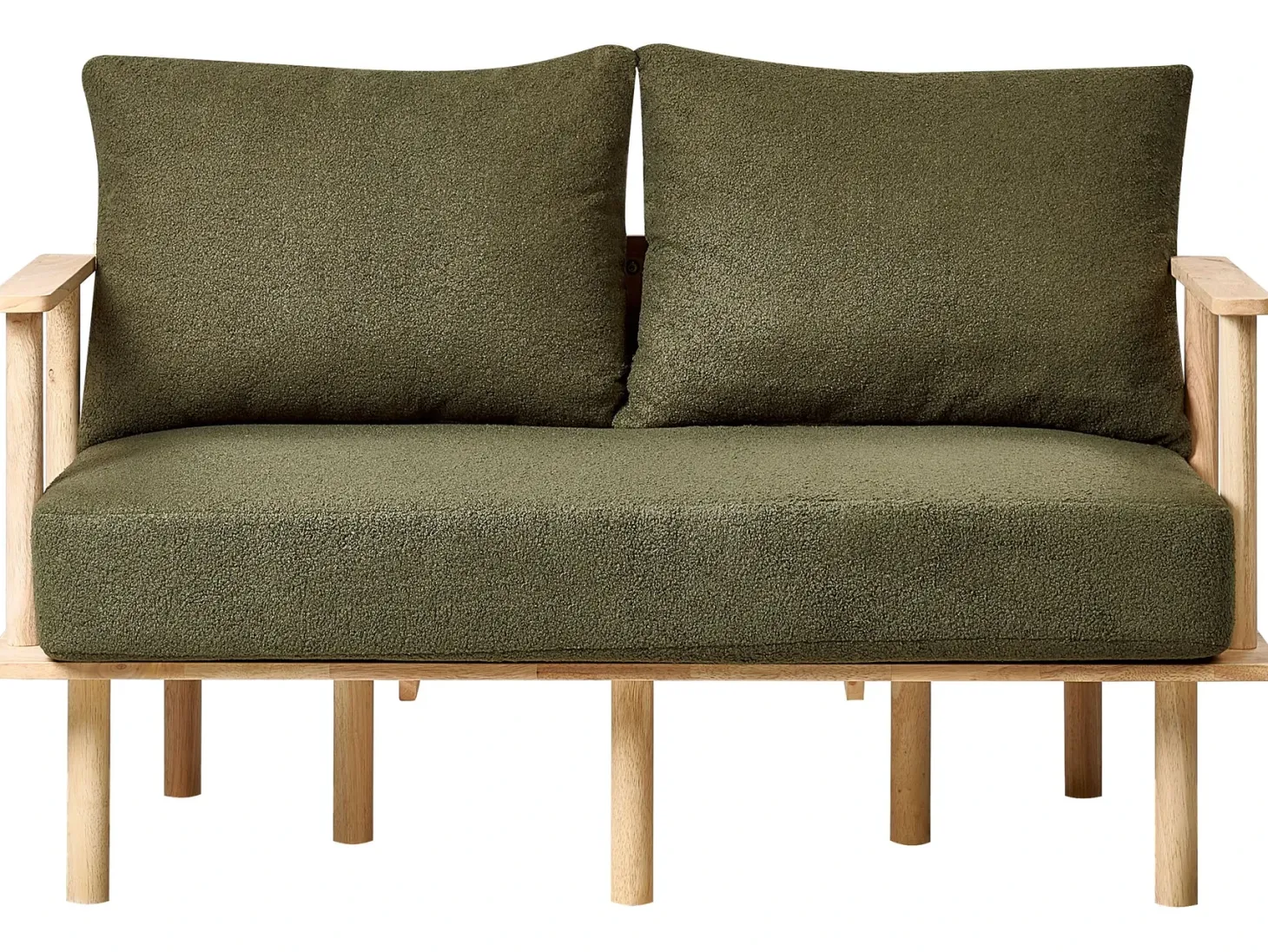 Sofa 2 personers ASKER Boucle Mørkegrøn