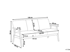 Sofa 3 personers ASNES Brun