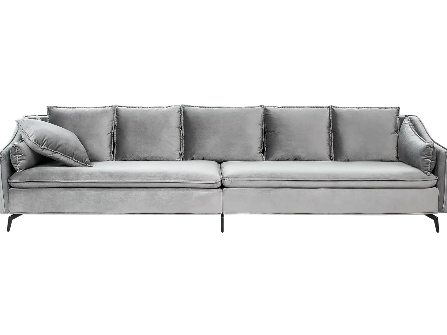 Sofa 4 personers AURE Velour Lysegrå