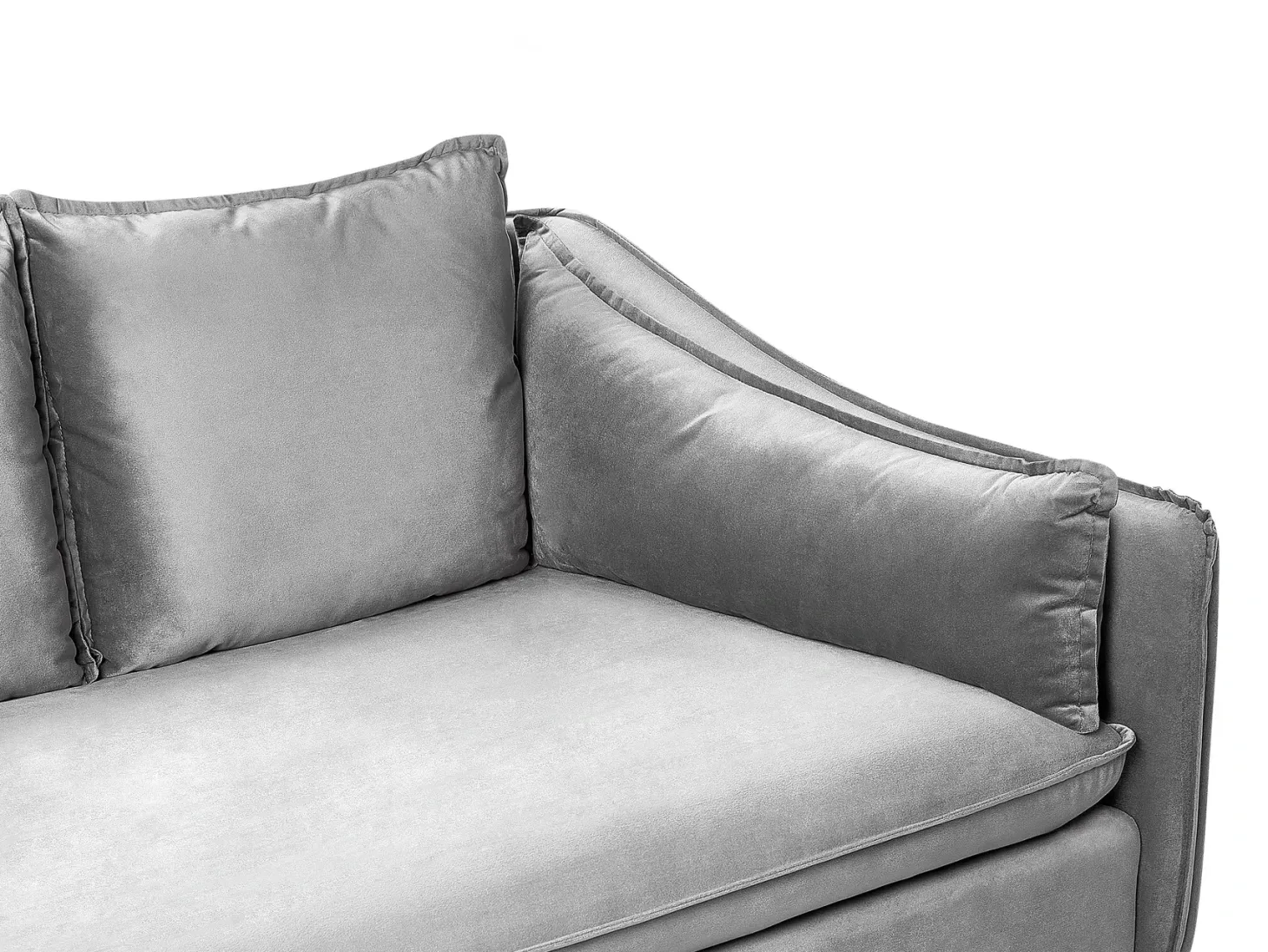 Sofa 4 personers AURE Velour Lysegrå