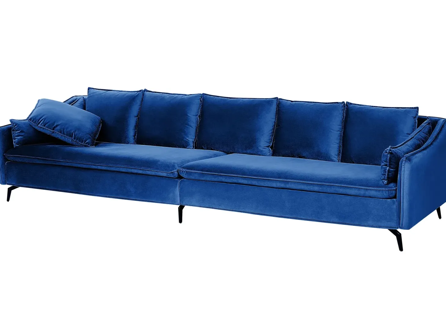 Sofa 4 personers AURE Velour Navy Blå