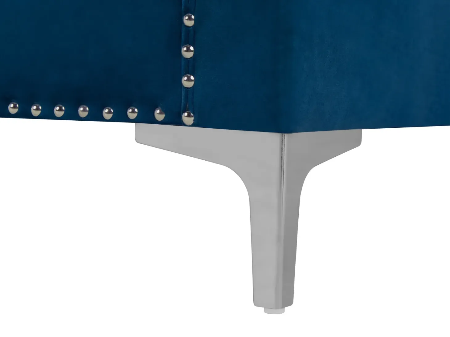 Sofa 3 personers AVALDSENES Velour Navy Blå