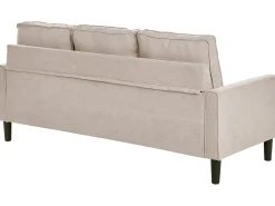 Sofa 3 personers AVESTA Beige med fodskammel