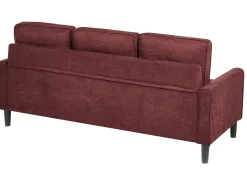 Sofa 3 personers AVESTA Bordeaux med fodskammel