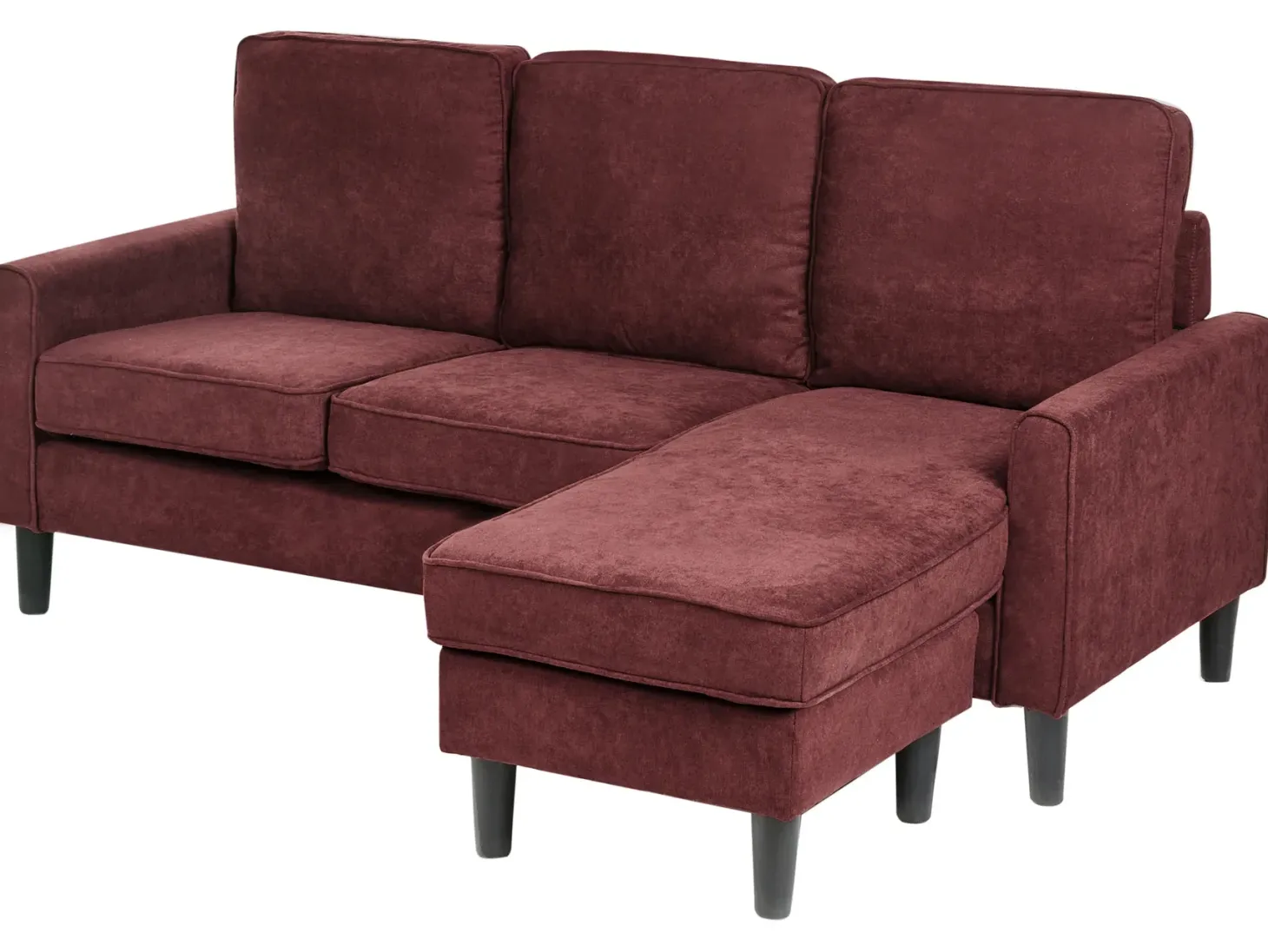 Sofa 3 personers AVESTA Bordeaux med fodskammel