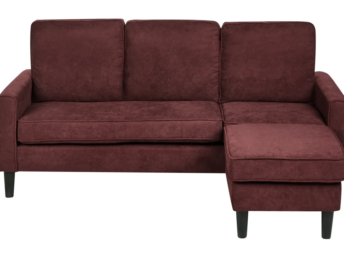 Sofa 3 personers AVESTA Bordeaux med fodskammel