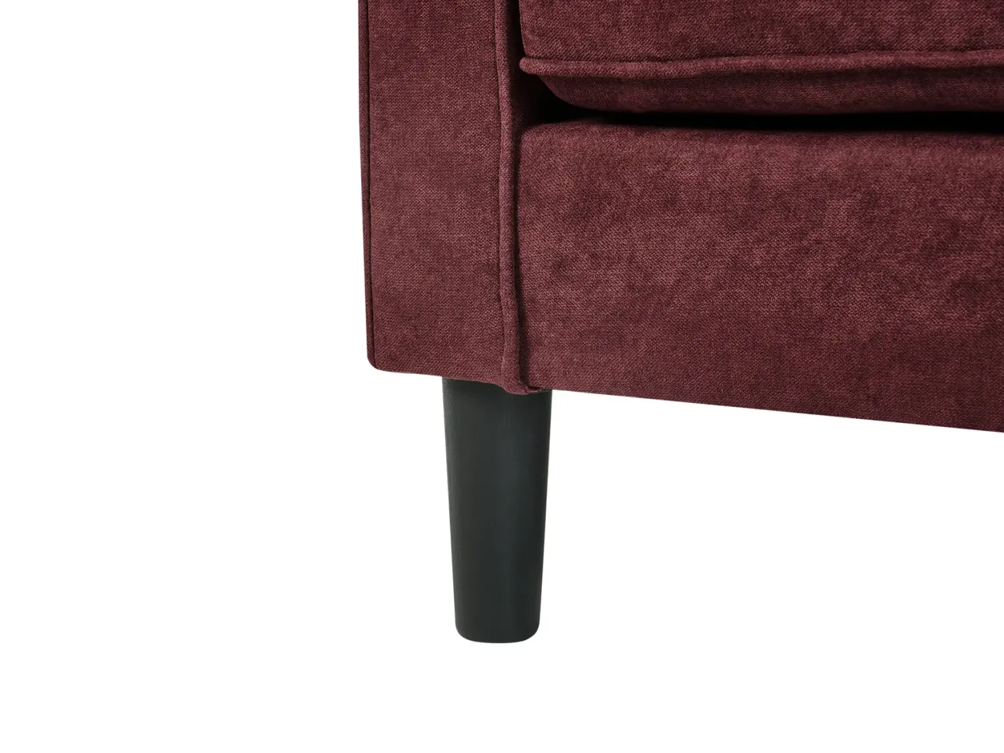 Sofa 3 personers AVESTA Bordeaux med fodskammel