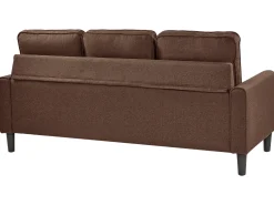Sofa 3 personers AVESTA Brun med fodskammel